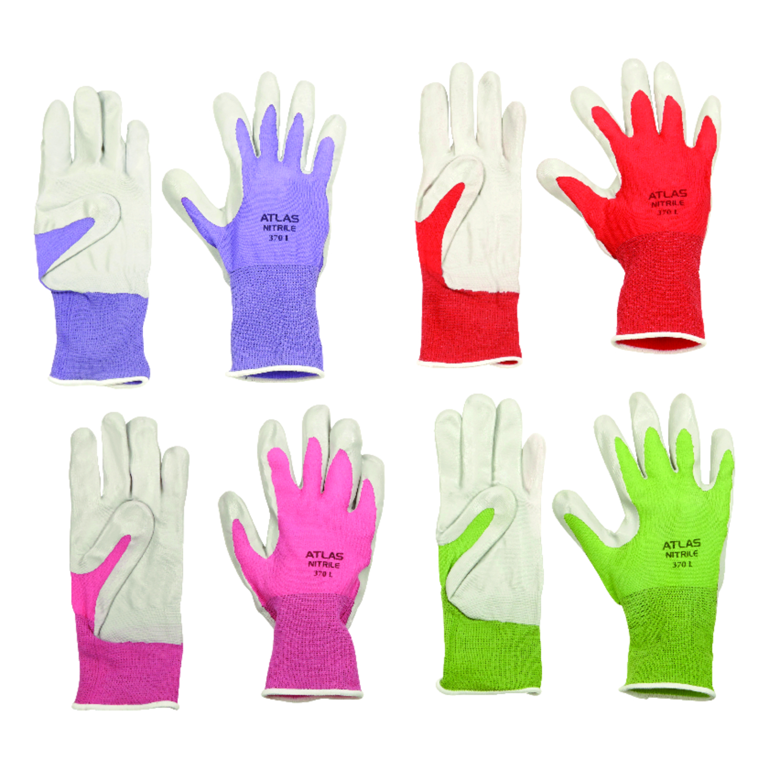 Atlas Unisex Indoor/Outdoor Coated Gloves Assorted M 1 pair - Mycitystee