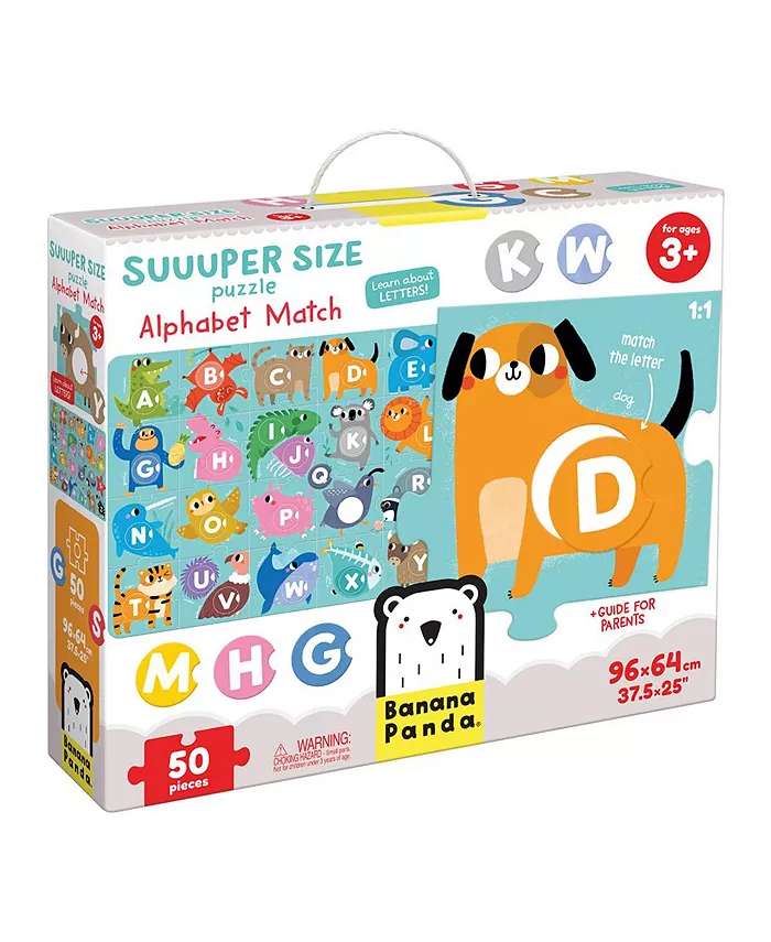 Banana Panda Suuuper Size Puzzle Alphabet Match - 50 Pieces - Mycitystee