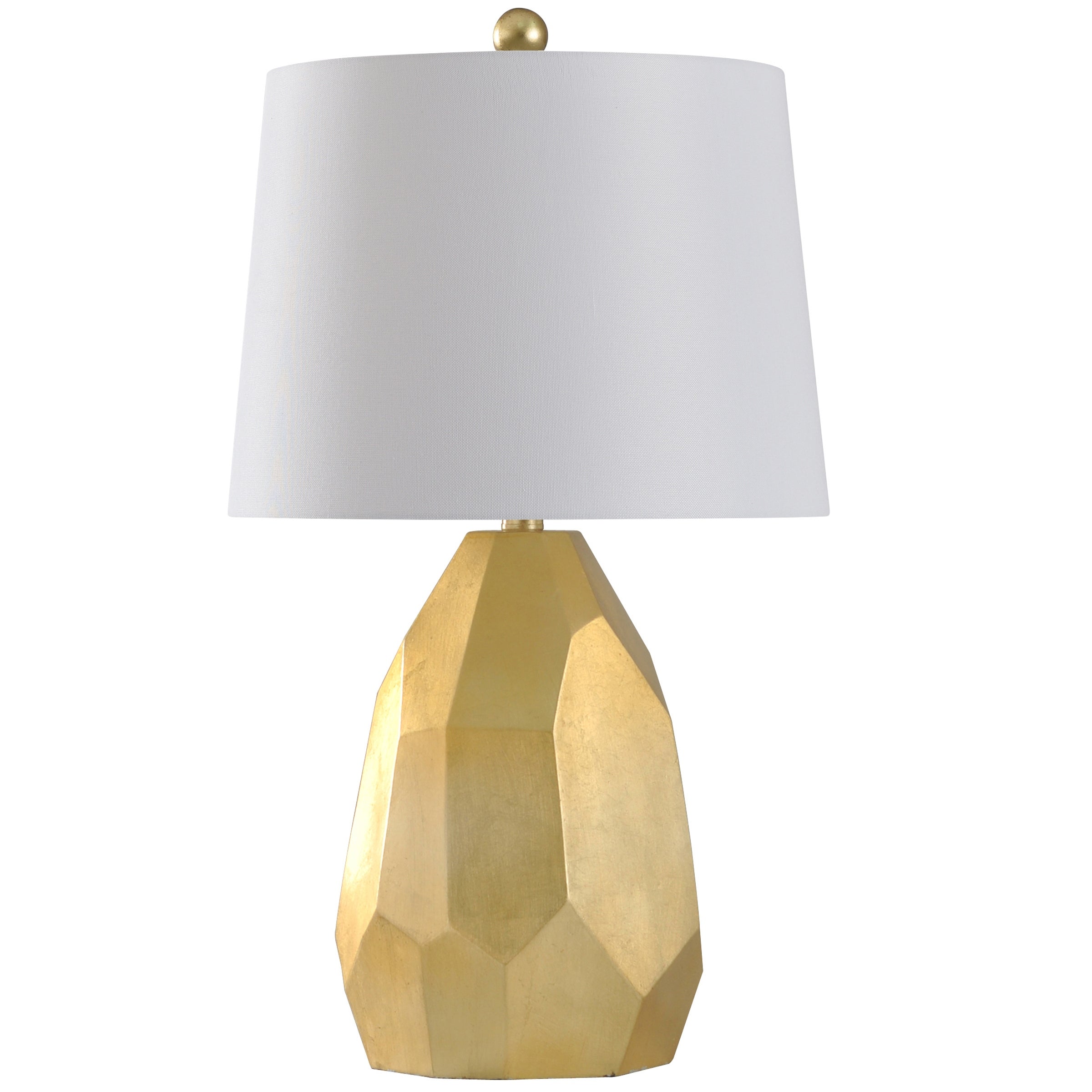 StyleCraft Painted Gold Table Lamp - Geneva White Shade - Mycitystee
