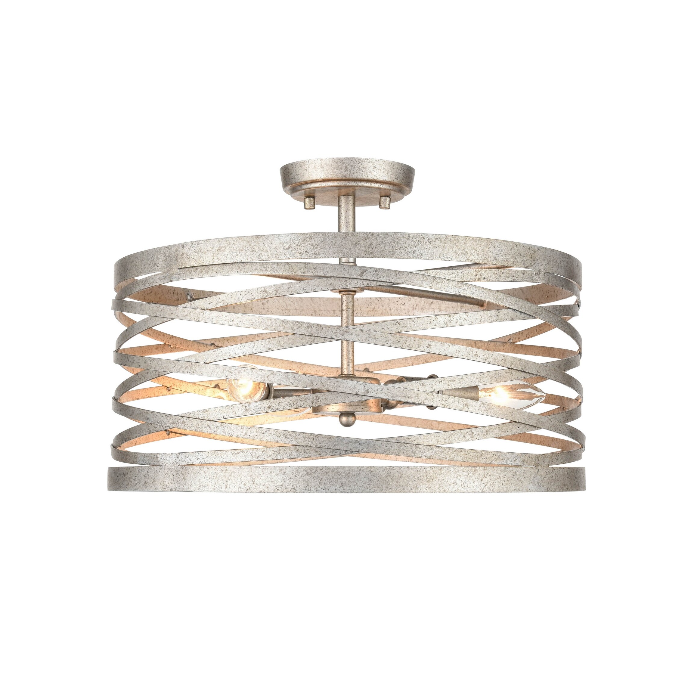 3 Light Metal Semi-Flush Ceiling Mount in Multiple Finishes - Mycitystee