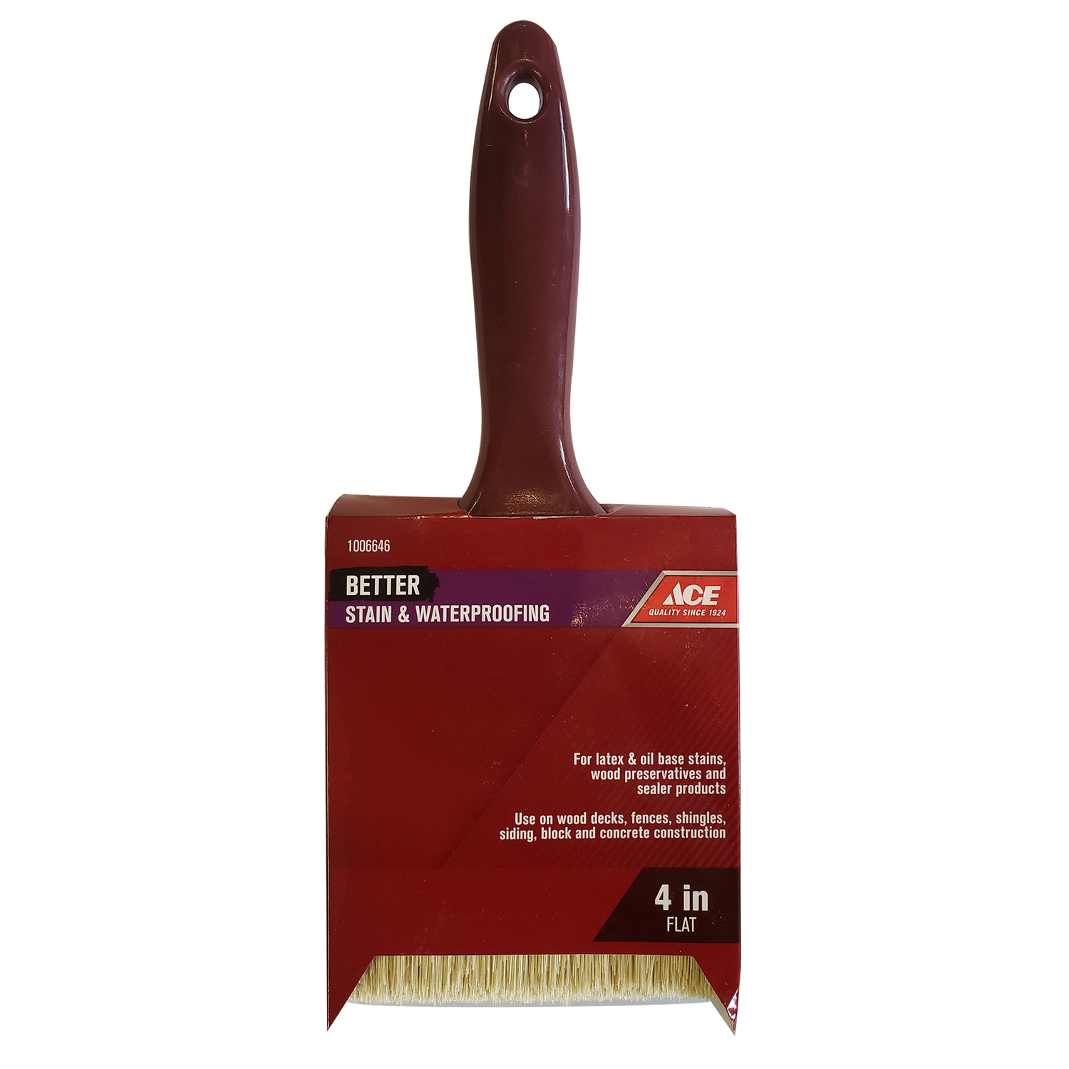 Ace Better 4 in. Flat Stain Brush - Mycitystee