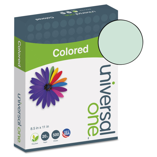 Universal Deluxe Colored Paper， 20lb， 8.5 x 11， Green， 500/Ream (11203) - Mycitystee