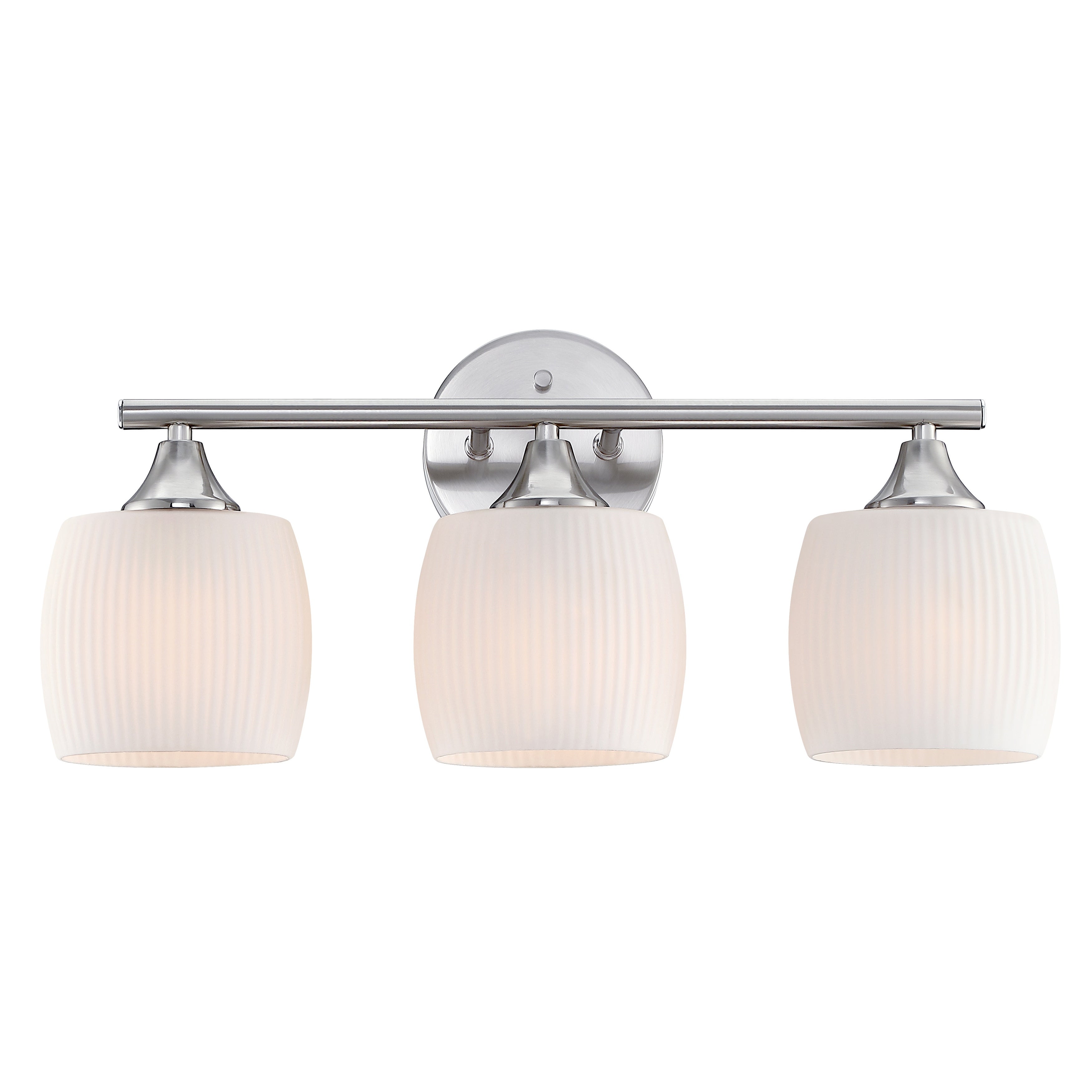 20.4 in. 3-Light Vanity Light with Brush Nickle finish and frosted opal glass - Mycitystee