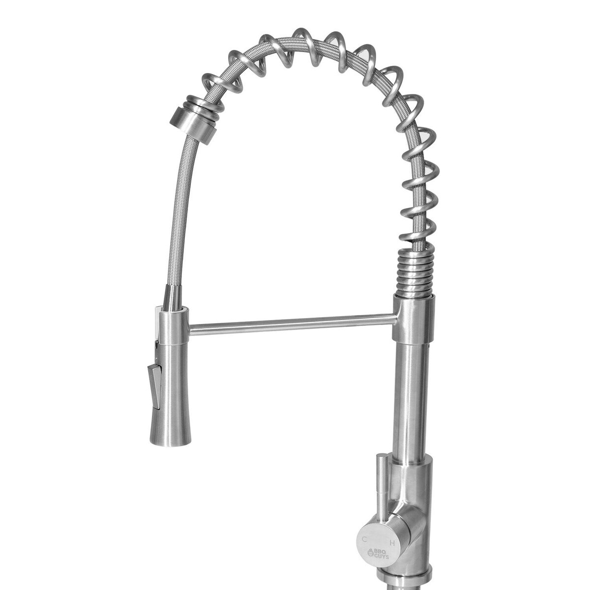 Signature Stainless Steel Outdoor Single Handle Pre-Rinse Coil-Spring Hot/Cold Faucet - Mycitystee
