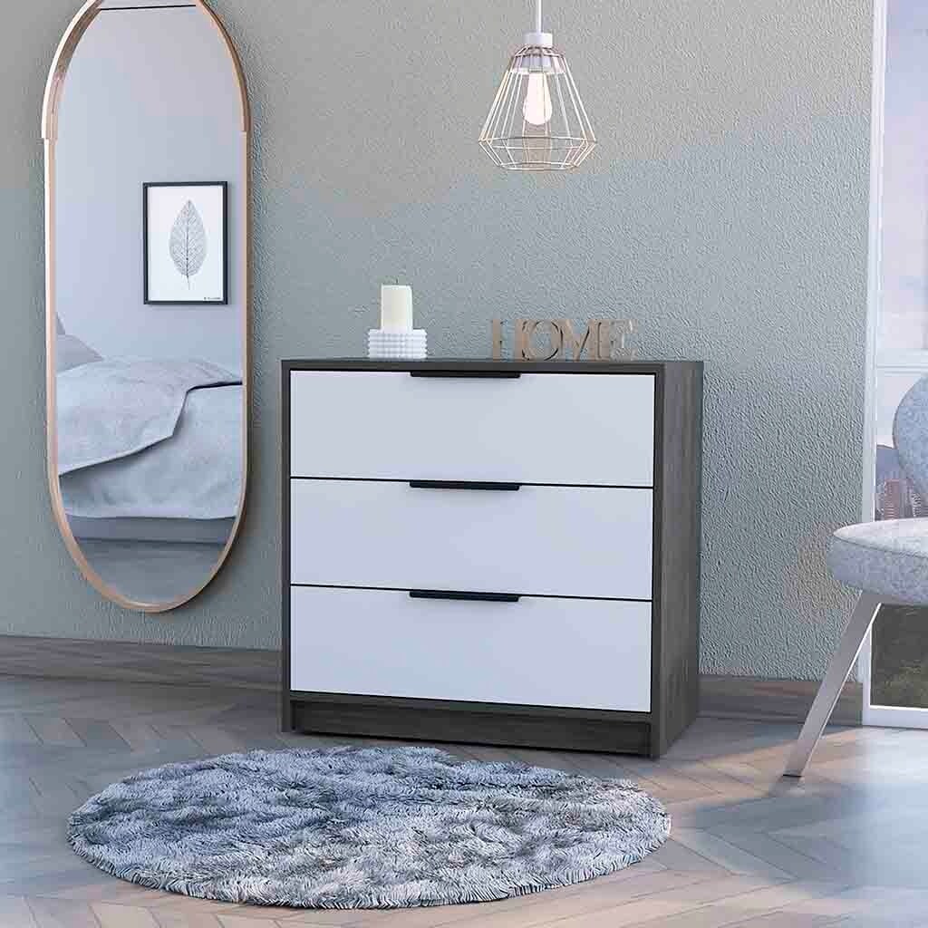 Washington 3 Drawer Dresser with Metal Handles - - 33019279 - Mycitystee