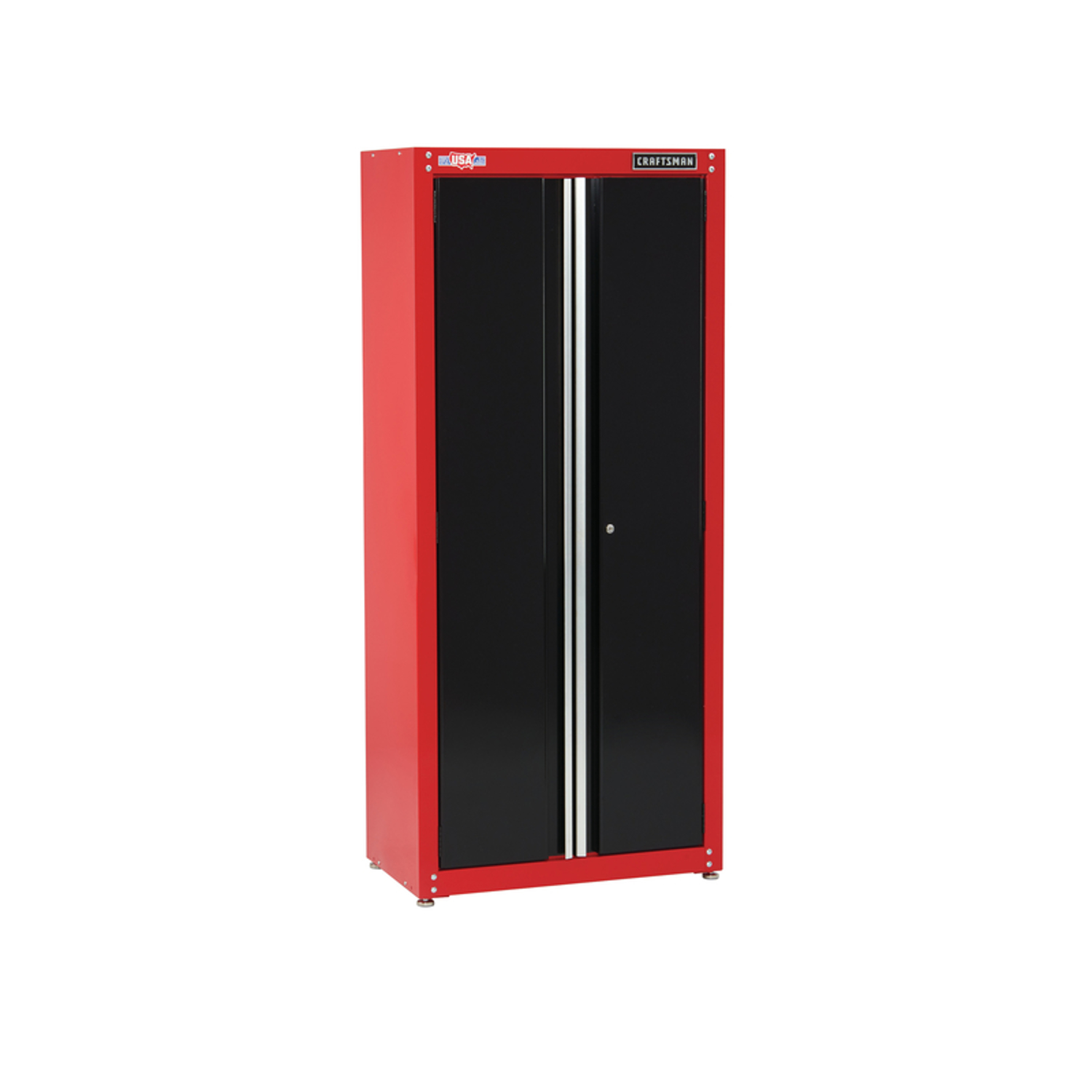 Craftsman 74 in. H X 32 in. W X 18 in. D Black/Red Steel Storage Cabinet - Mycitystee