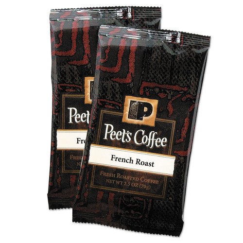 Peet's Coffee and Tea Coffee Portion Packs， French Roast， 2.5 oz Frack Pack， 18/Box (504914) - Mycitystee