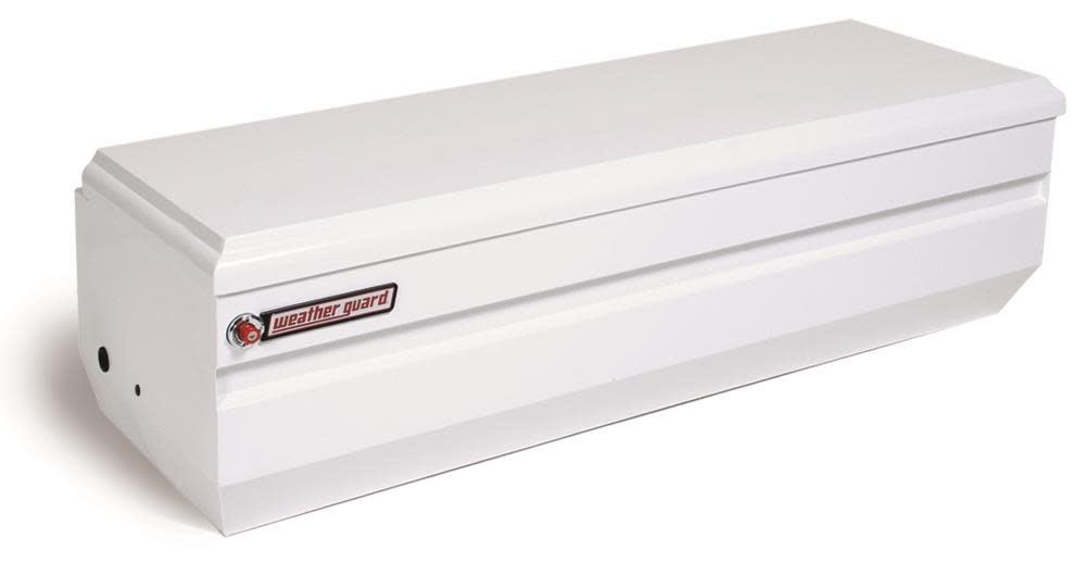 62-in x 27-in x 19.25-in White Steel Universal Truck Tool Box - Mycitystee