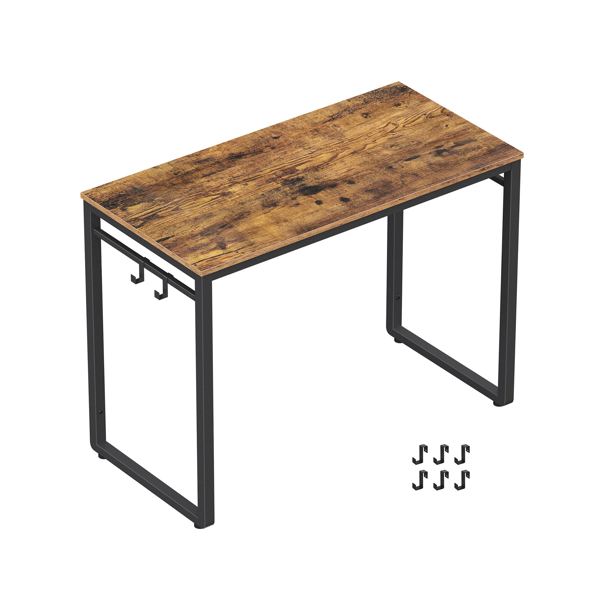 VASAGLE Office Desk with 8 HooksRustic - Mycitystee