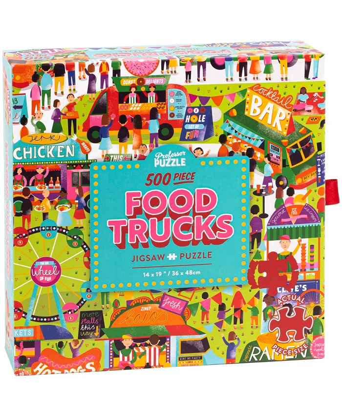 Professor Puzzle Food Trucks Jigsaw Puzzle Set， 502 Pieces - Mycitystee
