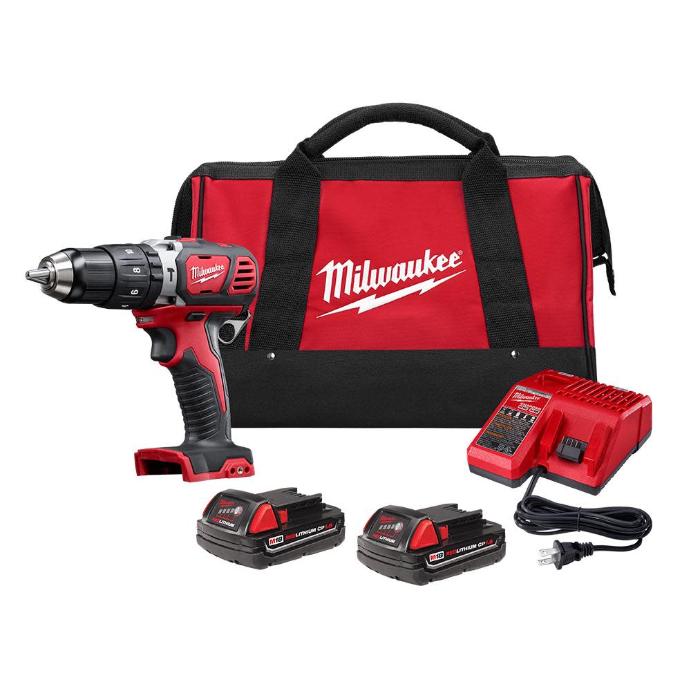Milwaukee M18 Compact 1/2 in. Hammer Drill/Driver Kit with Compact Batteries 2607-22CT from Milwaukee - Mycitystee