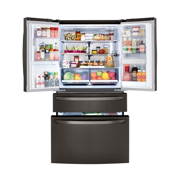 22.5 cu ft French Door Black Stainless Steel Refrigerator - Mycitystee