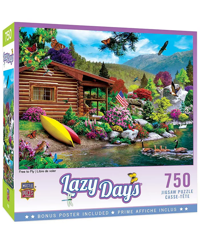 MasterPieces Puzzles Lazy Days - Free to Fly 750 Piece Puzzle By Alan Giana - Mycitystee