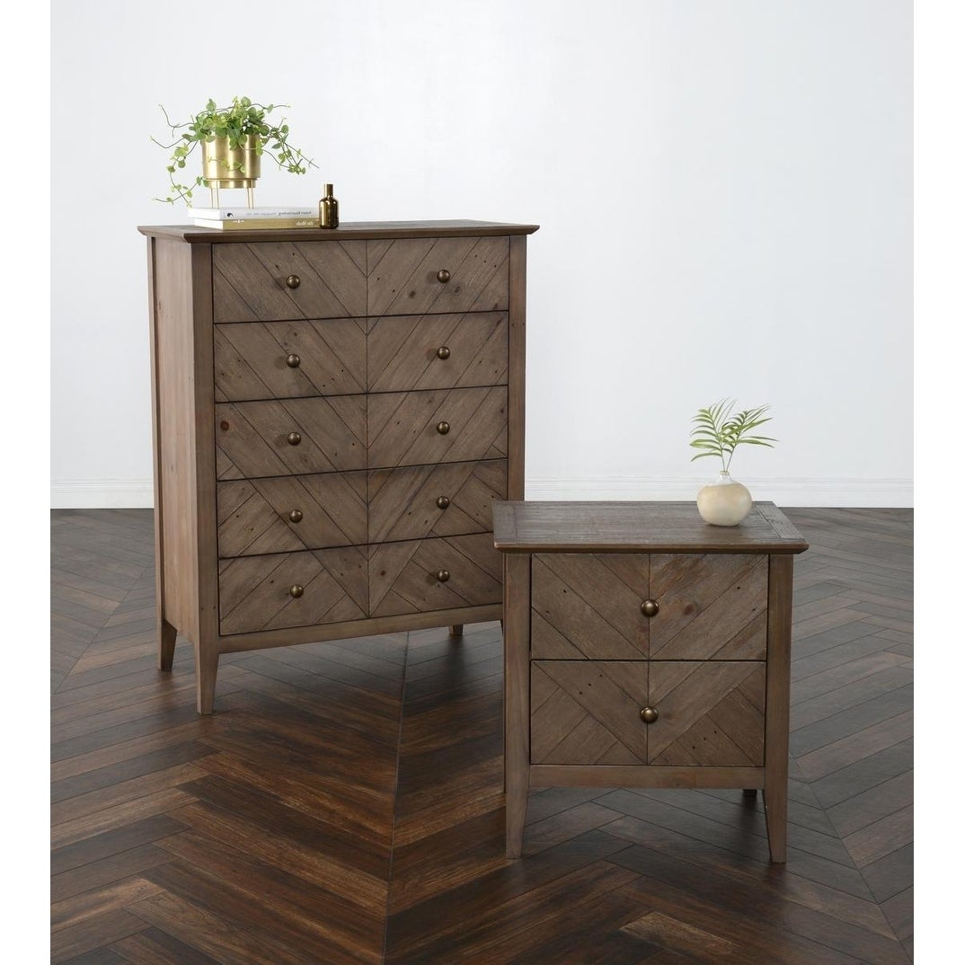 Carson Carrington Nesflaten Reclaimed Pine 5-drawer Dresser - - 27424986 - Mycitystee