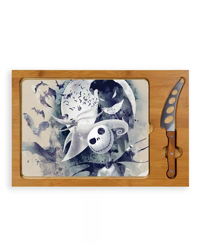Picnic Time Toscanaandreg by Disney's Nightmare Before Christmas Icon Glass Top Serving Tray Knife Set - Mycitystee