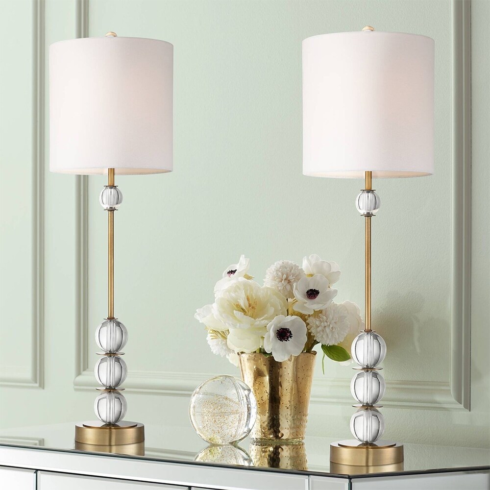Set of 2 Modern Buffet Table Lamps Dimmer 32 1/2