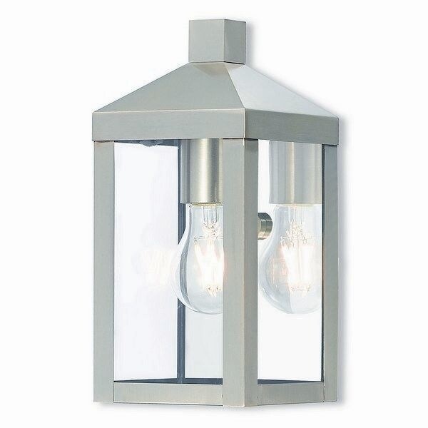 Livex Lighting 20581-91 Brushed Nickel Solid Brass 1-light Outdoor Wall Lantern - Mycitystee