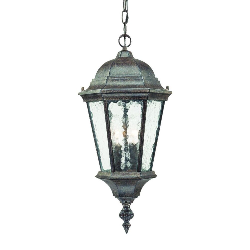 Acclaim Lighting Telfair Collection Hanging Lantern 2-Light Outdoor Black Coral Light Fixture - Mycitystee