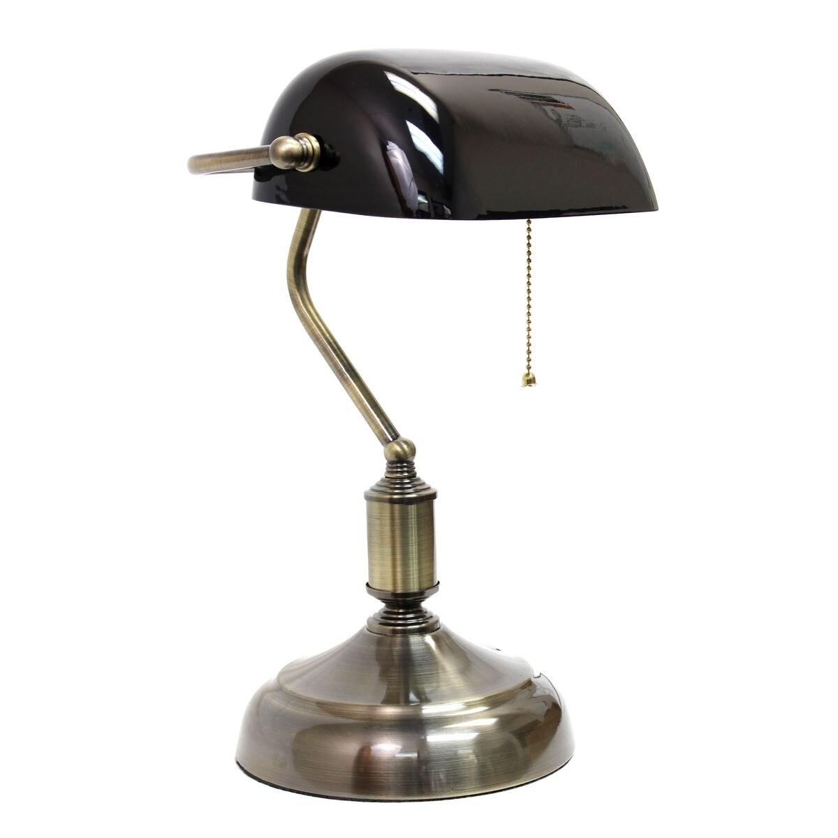 Simple Designs Executive Banker's Desk Lamp with Glass Shade - Mycitystee