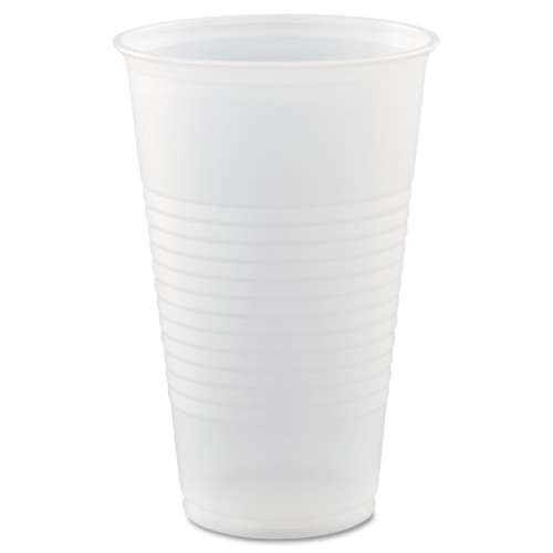 Dart High-Impact Polystyrene Cold Cups， 16 oz， Translucent， 50 Cups/Sleeve， 20 Sleeves/Carton (Y16T) - Mycitystee