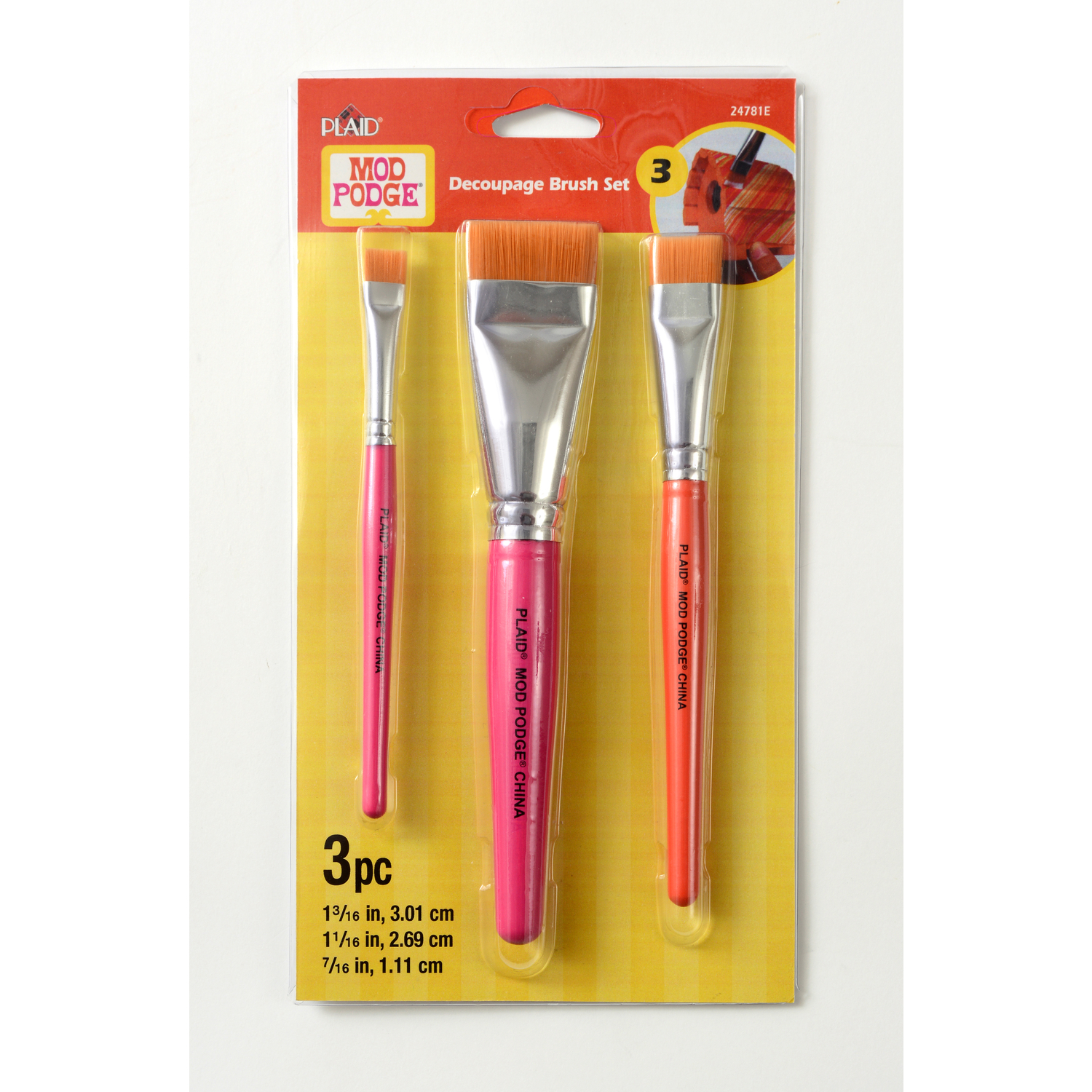 Plaid Mod Podge Flat Decoupage Brush Set - Mycitystee