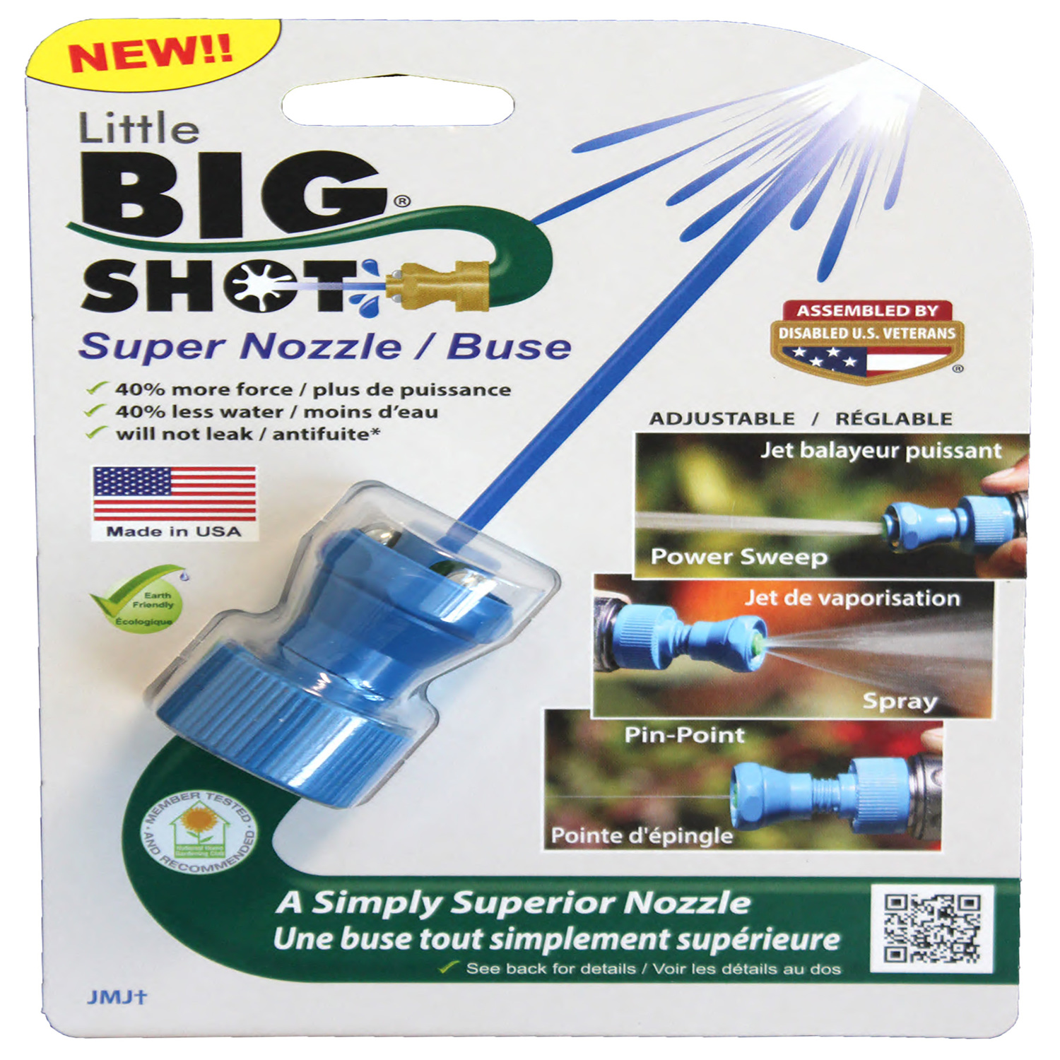 Little Big Shot Adjustable Multi-Pattern Plastic Hose Nozzle - Mycitystee
