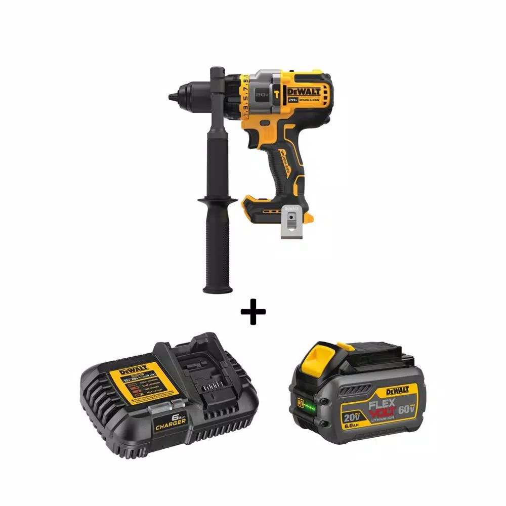 DEWALT 20-Volt MAX Cordless Brushless 1/2 in. Hammer Drill/Driver with FLEXVOLT ADVANTAGE with (1) FLEXVOLT 6.0Ah Battery Kit and#8211; XDC Depot - Mycitystee