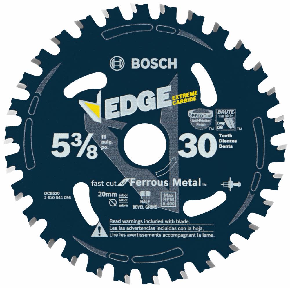 Bosch 5-3/8 In. 30 Tooth Edge Circular Saw Blade for Ferrous Metal Cutting DCB530 from Bosch - Mycitystee