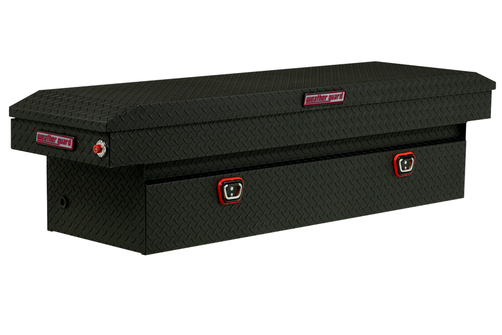 Weather Guard Saddle Truck Tool Box Aluminum Full Standard Textured Matte Black - Mycitystee