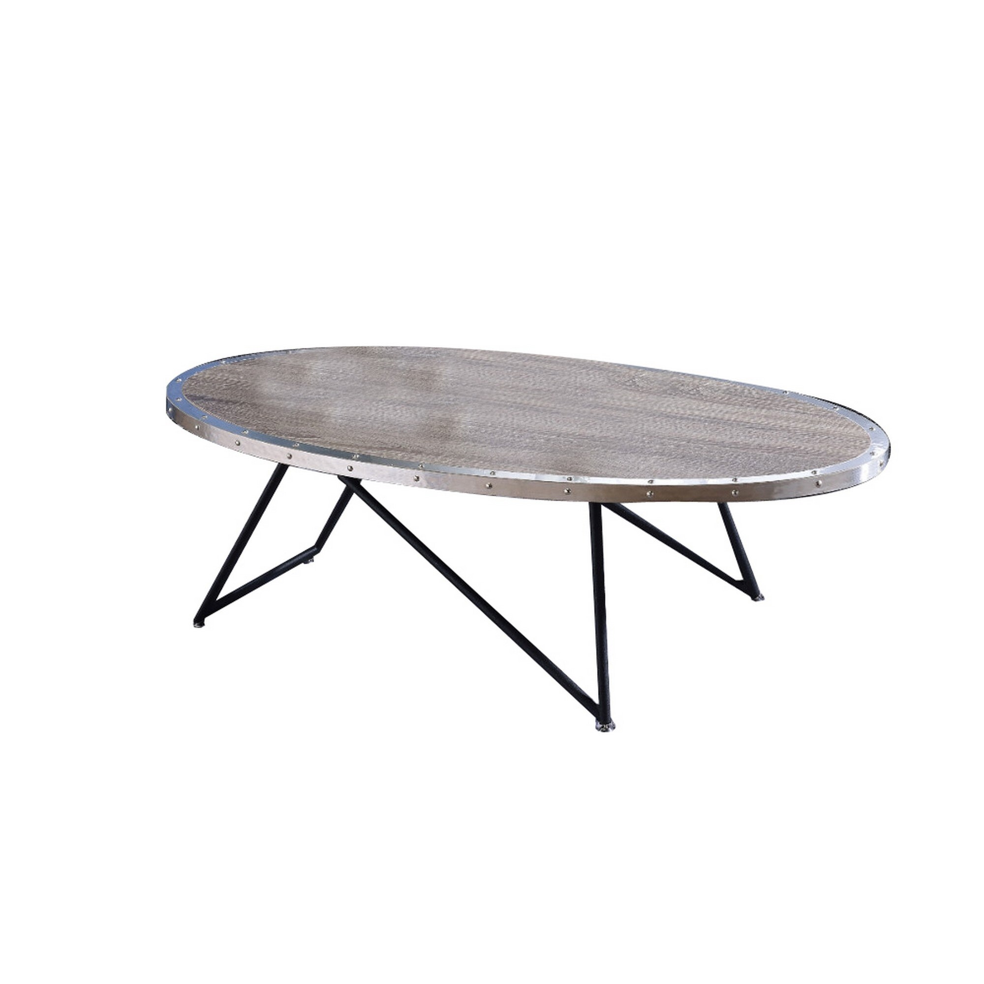 Vintage Coffee Table， Weathered Gray Oak - Mycitystee