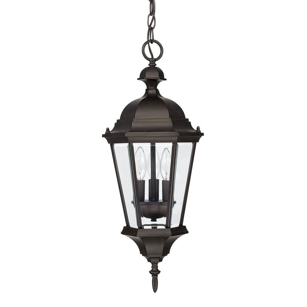 Carriage House 3-light Old Bronze Outdoor Hanging Lantern - Mycitystee