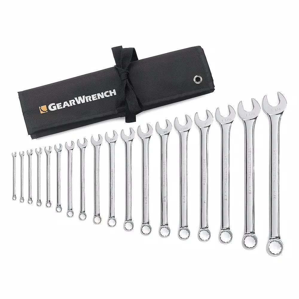GEARWRENCH SAE Combination Wrench Set with Roll (18-Piece) and#8211; XDC Depot - Mycitystee