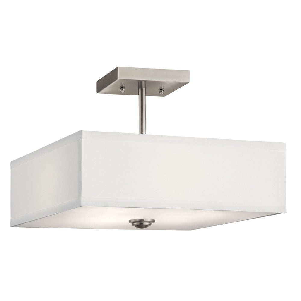 Porch and Den Cargill 3-light Brushed Nickel Semi-Flush Mount - Brushed nickel - Brushed nickel - Mycitystee
