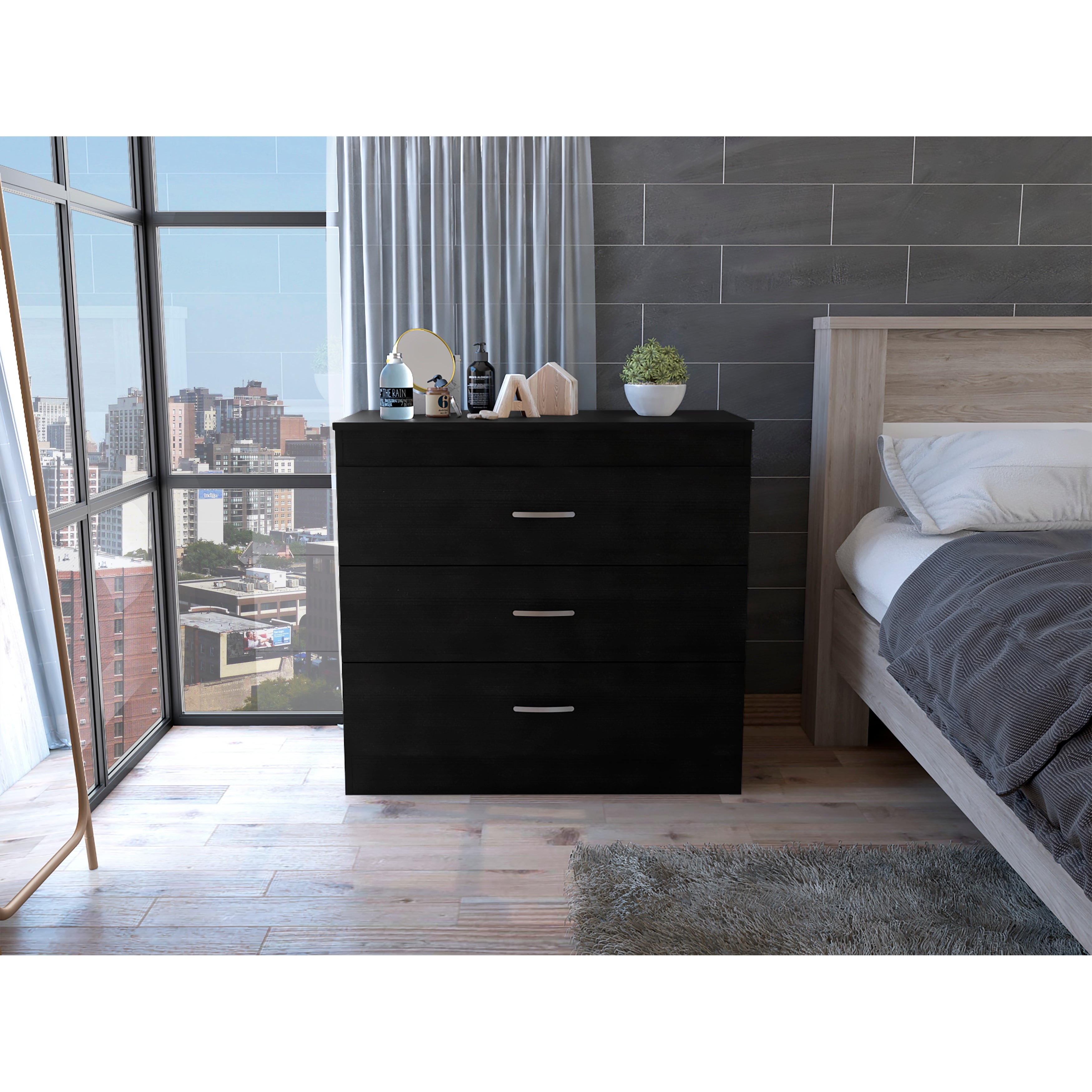 TUHOME Melia 3 Drawer Dresser with Superior Top and Metal Hardware - - 34809657 - Mycitystee