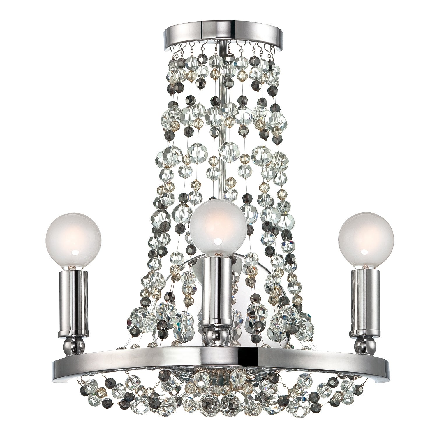 Channing 3 Light Chrome Sconce - 12'' W x 14.25'' H x 6.5'' D - Mycitystee