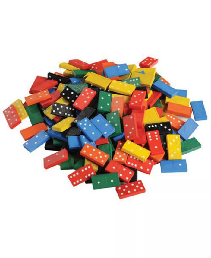 Kaplan Early Learning Wooden Dominoes Jar  - 168 Pcs - Mycitystee