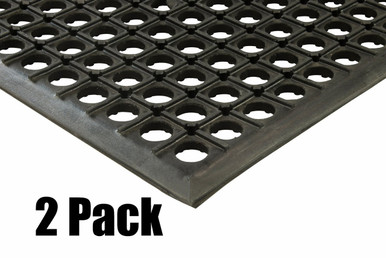 (2) Erie Tools 3x5 Rubber Drainage Floor Mat 36