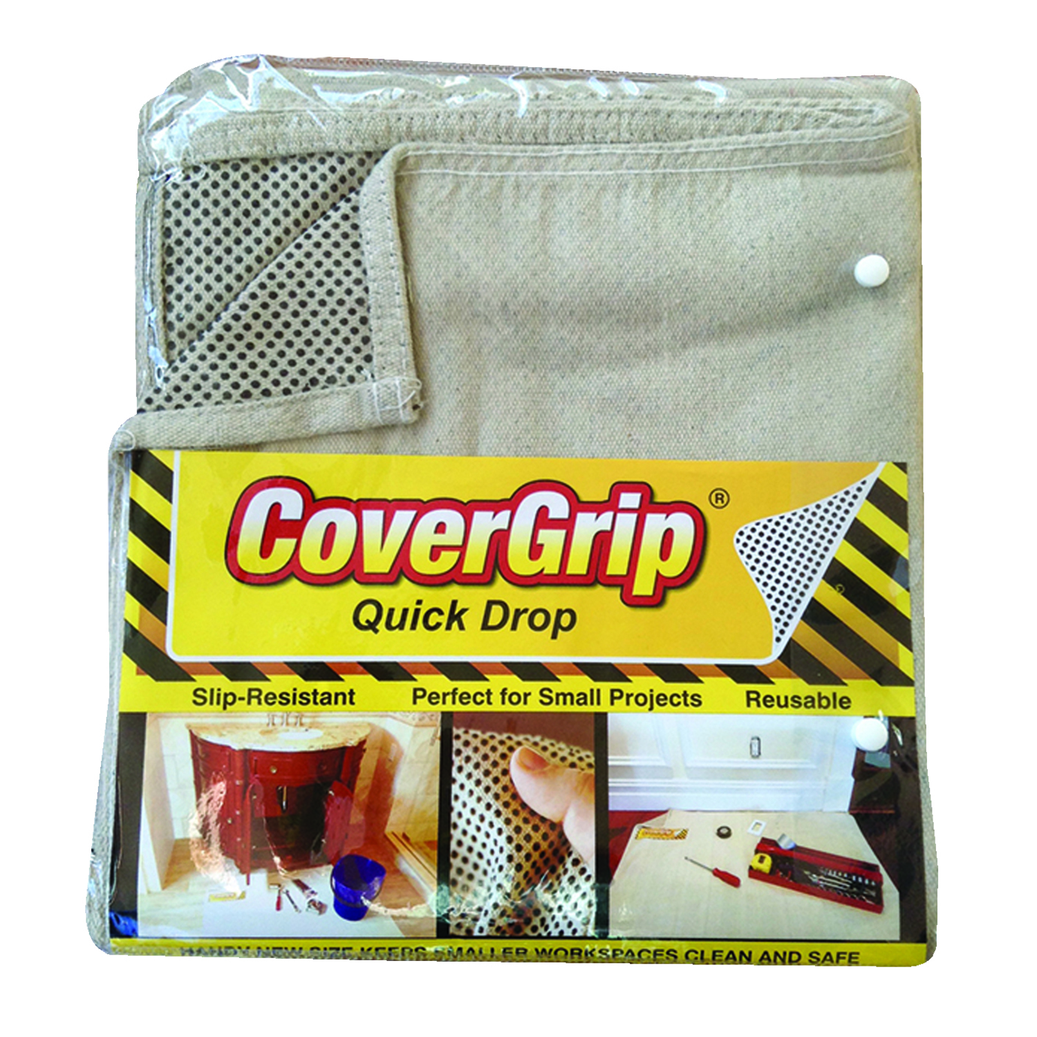 CoverGrip 3.5 ft. W X 4 ft. L X 1 mil 8 oz Safety Canvas Drop Cloth 1 pk - Mycitystee