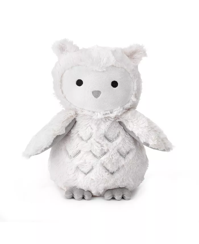 Lambs Ivy Luna White Gray Plush Owl Stuffed Animal - Luna - Mycitystee
