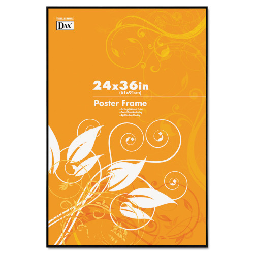 DAX Coloredge Poster Frame， Clear Plastic Window， 24 x 36， Black (N16024BT) - Mycitystee