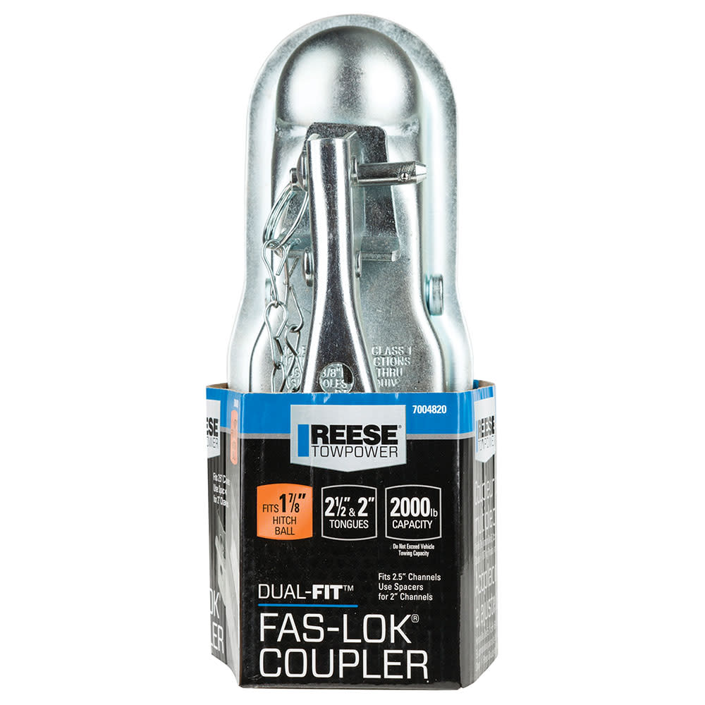Reese Dual Fit Fas Lok 1 7/8 2000lbs Class I Straight Coupler - Mycitystee
