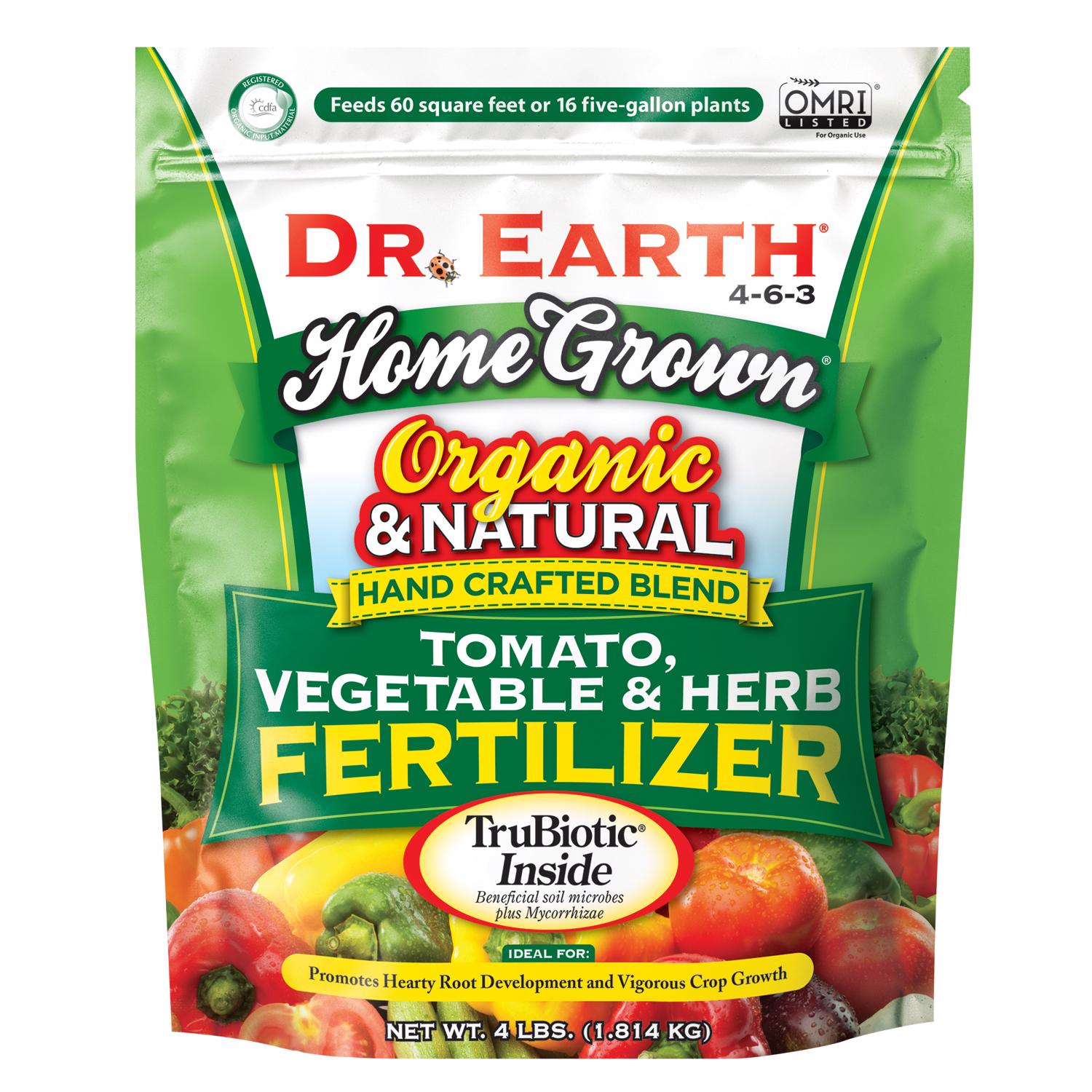 Dr. Earth Home Grown Organic Granules Tomatoes Plant Food 4 lb - Mycitystee