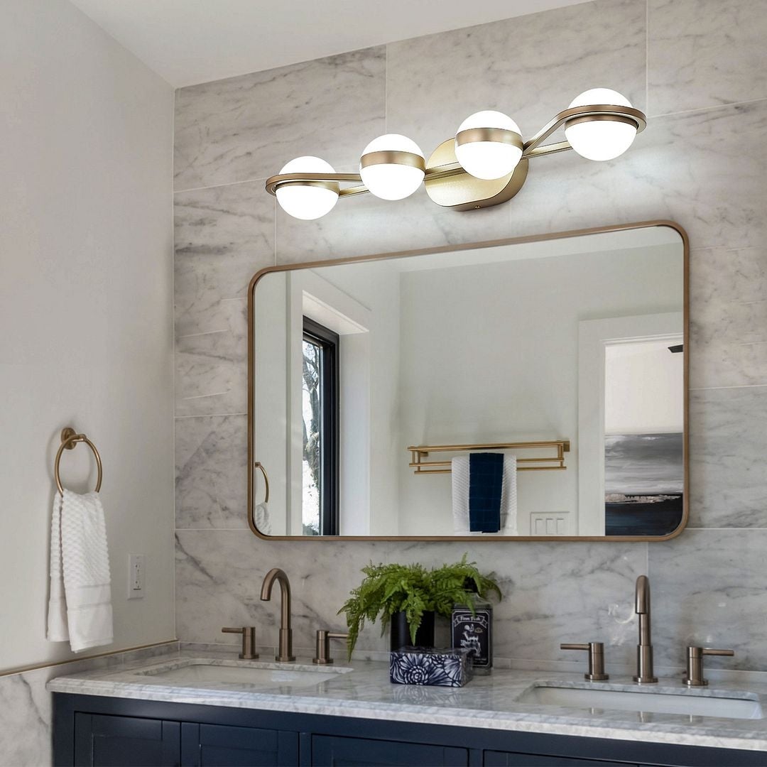 Vanity Lights With 4 LED Bulbs For Bathroom Lighting - 32.28IN - Mycitystee