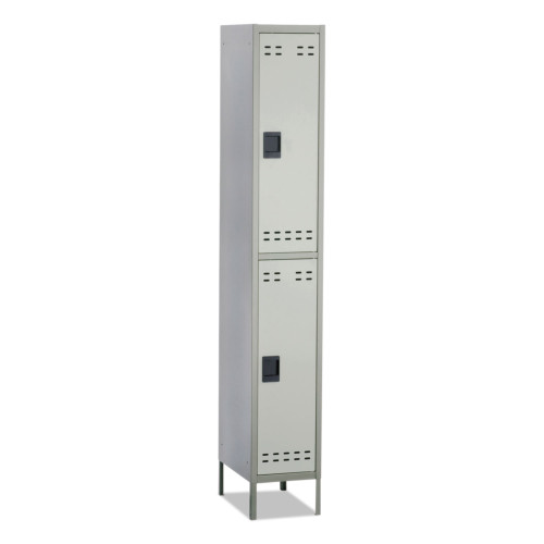 Safco Double-Tier Locker， 12w x 18d x 78h， Two-Tone Gray (5523GR) - Mycitystee