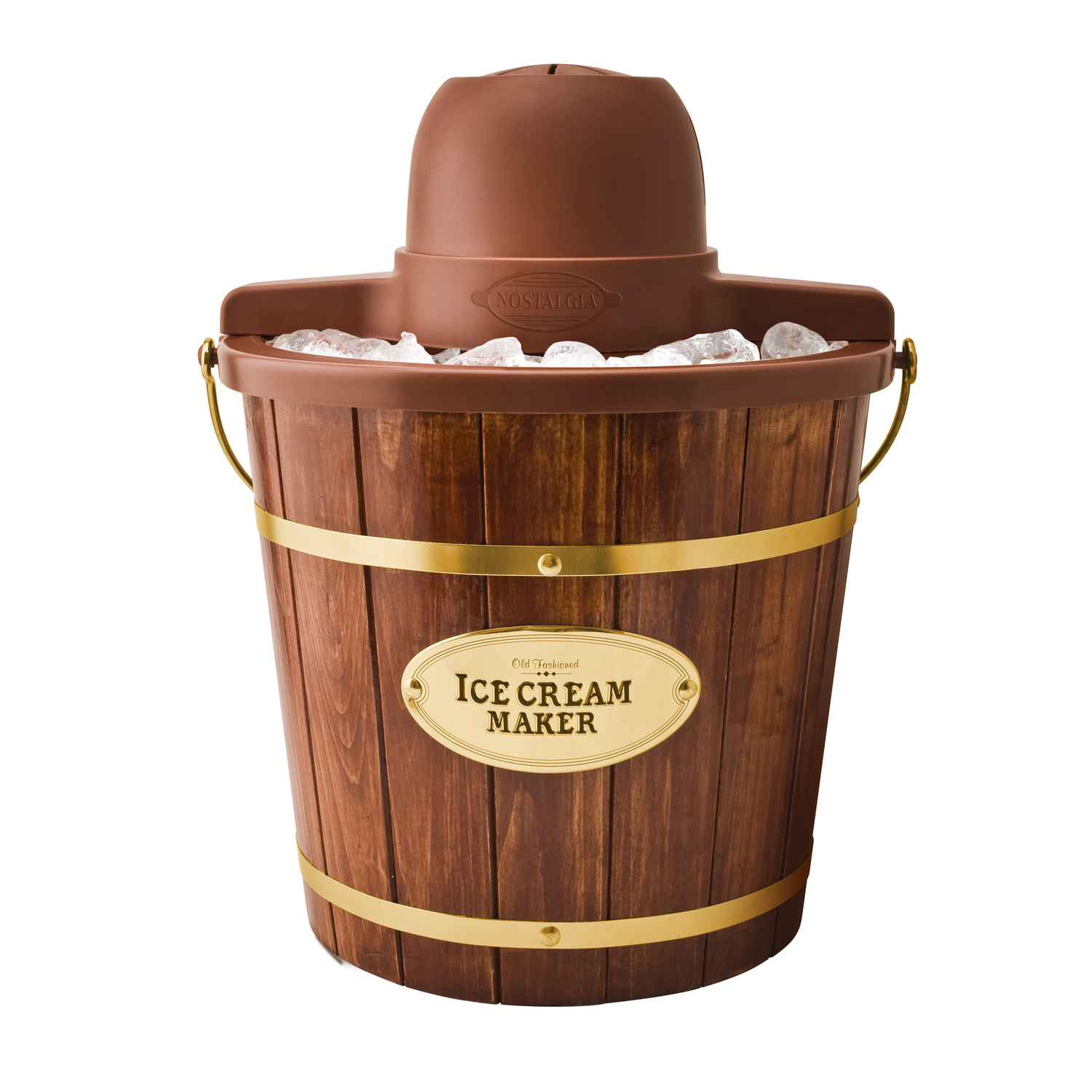 Nostalgia Brown 4 qt Ice Cream Maker 16 in. H X 12 in. W X 13 in. L - Mycitystee