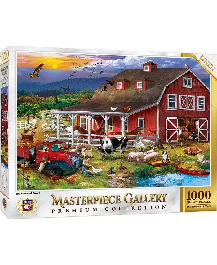 MasterPieces Puzzles MasterPiece Gallery - The Barnyard Crowd 1000 Piece Puzzle - Mycitystee