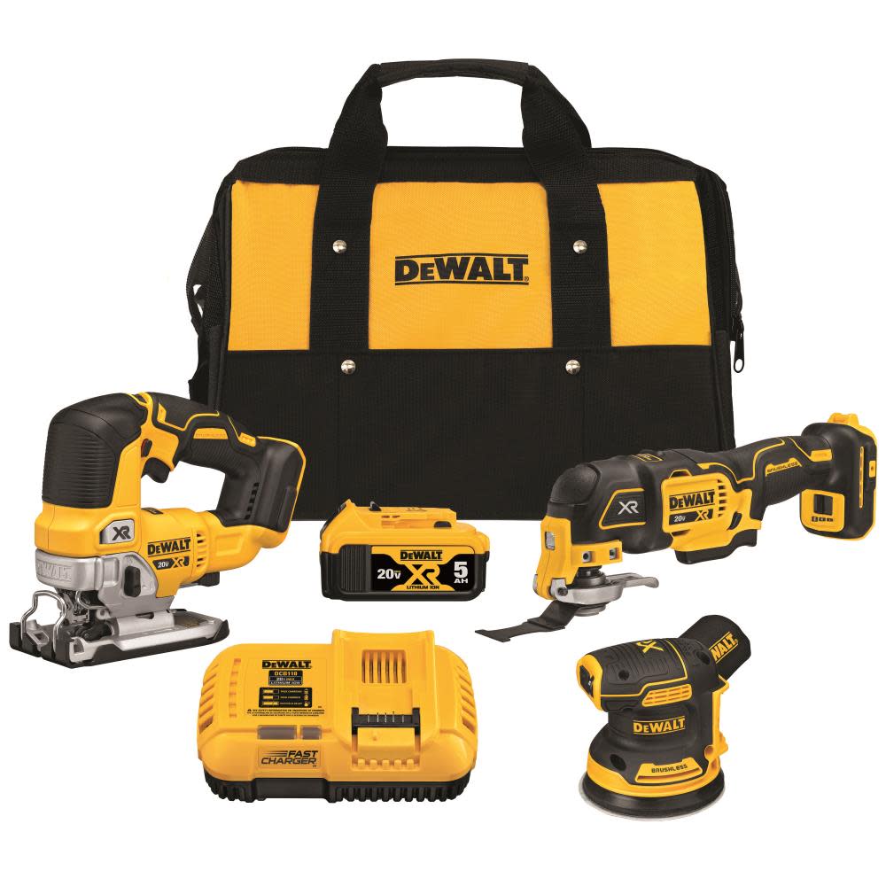 DEWALT 20V MAX XR 3 Tool Woodworking Brushless Kit DCK300P1 from DEWALT - Mycitystee