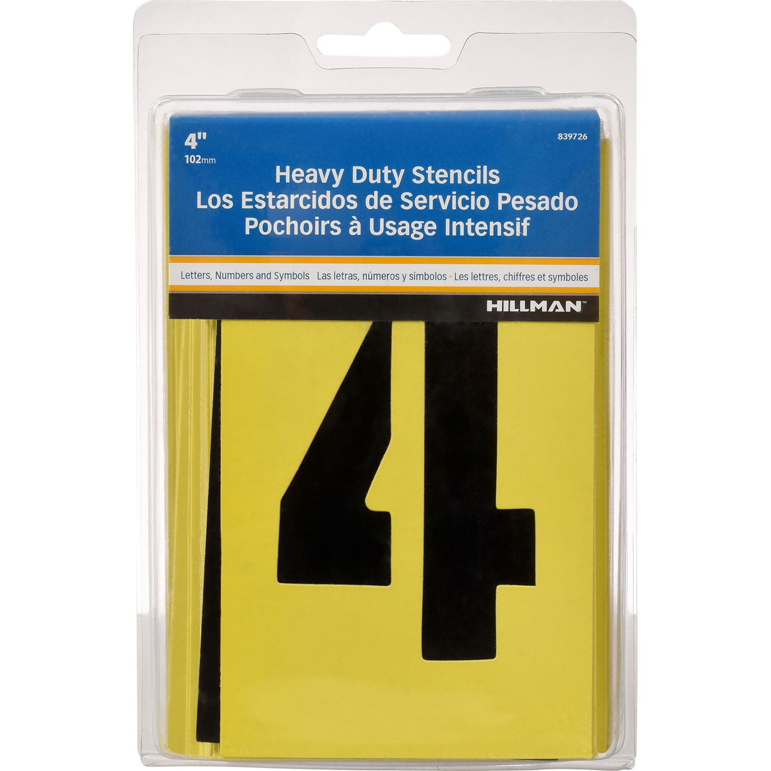 Hillman 4 in. Card Stock Heavy Duty Stencil Set 36 pk - Mycitystee