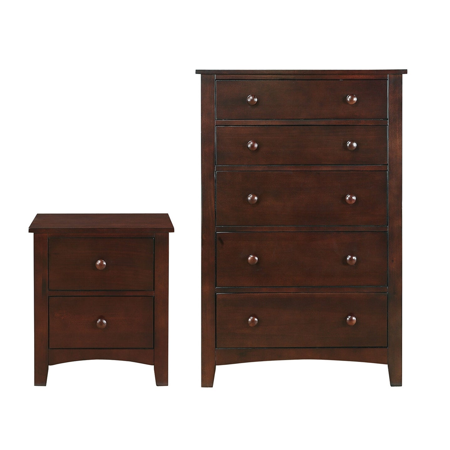 Pine Wood Tall Chest with 5 Drawers - - 35610750 - Mycitystee