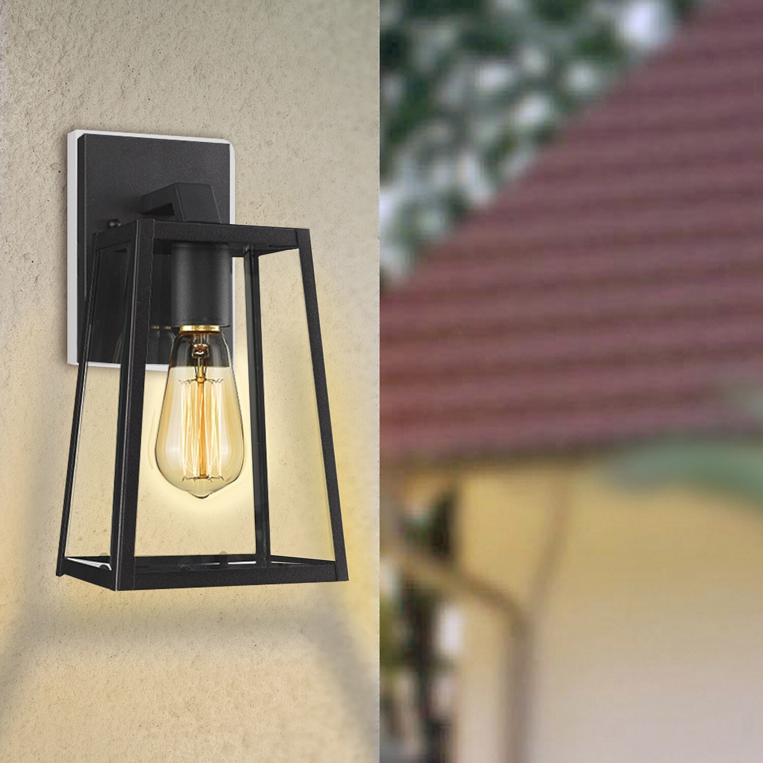 1 - Light 11.75 Inch Black Outdoor Wall Lantern (Set of 2) - 11.75*6.25*6.25 Shopping - The Best Deals on Outdoor Wall Lanterns | 38832963 - Mycitystee